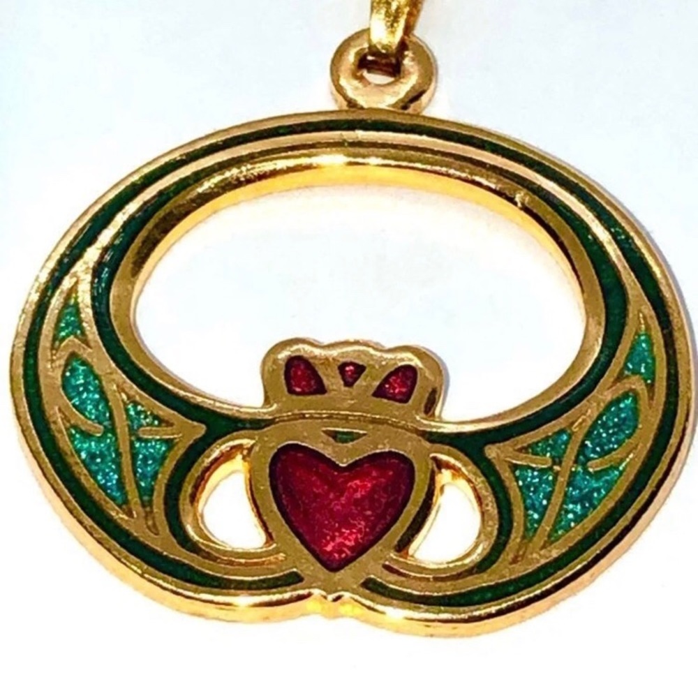 Irish claddagh-style necklace